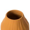 Fabulaxe 8 H Decorative Ceramic Sculpture Channeled Centerpiece Table Vase, Yellow Mustard QI004055.MD